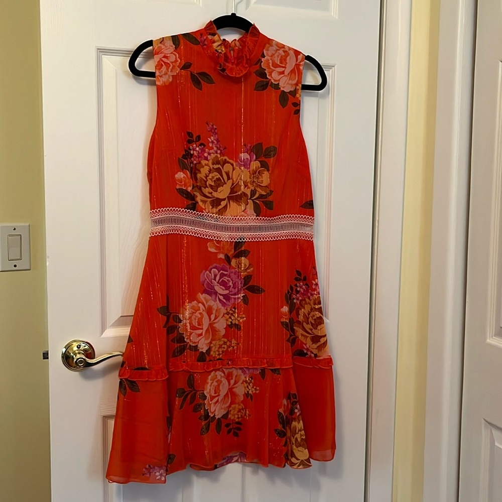 Orange cocktail dress